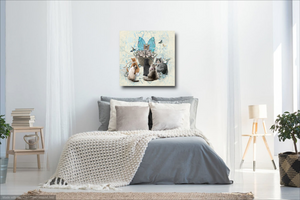 A Tisket a Tasket Cats in a Basket - Canvas Print