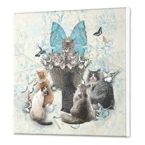 A Tisket a Tasket Cats in a Basket - Canvas Print