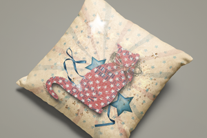 Freedom Cat - Throw Pillow