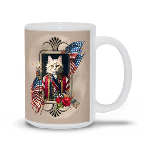 Patriotic Persian Cat - White Mug