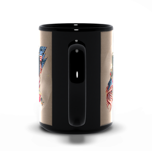 Patriotic Persian Cat - Black Mug