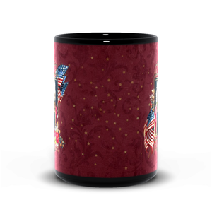 Patriotic Persian Cat - Black Mug