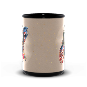 Patriotic Persian Cat - Black Mug