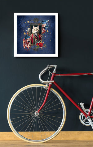 Patriotic Persian Cat - Art Print