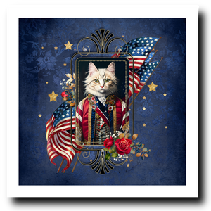 Patriotic Persian Cat - Art Print