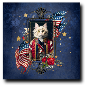 Patriotic Persian Cat - Canvas Print
