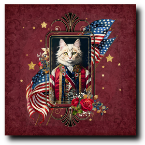 Patriotic Persian Cat - Canvas Print