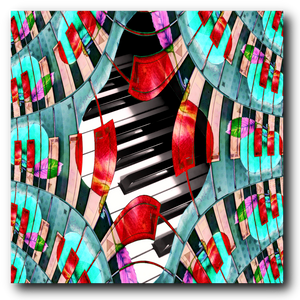 Piano Keys Sway - Canvas Print