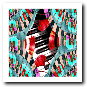 Piano Keys Sway - Art Print - Lisa Dailey Black Cat Art & Design