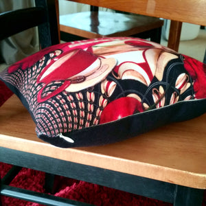 Life is a Cup of Cherries - Throw Pillow - Lisa Dailey Black Cat Art & Design