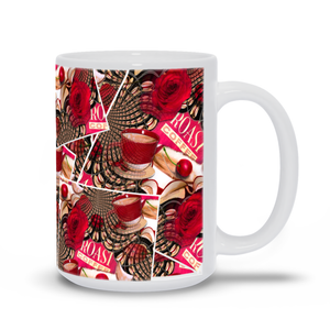 Life is a Cup of Cherries - Mug - Lisa Dailey Black Cat Art & Design