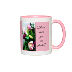 Flower Bouquet - Accent Mug - Lisa Dailey Black Cat Art & Design