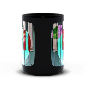 Glowing Apple - Black Mug - Lisa Dailey Black Cat Art & Design