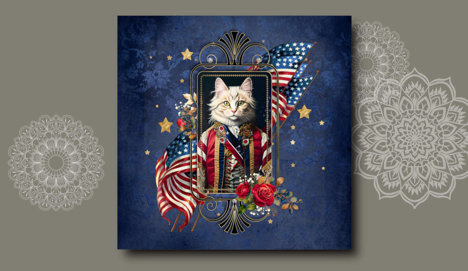*Patriotic Persian Cat
