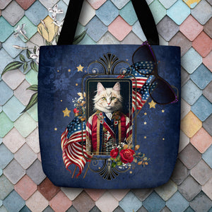 Patriotic Persian Cat - Tote Bag