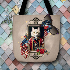 Patriotic Persian Cat - Tote Bag