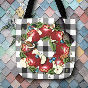 Sweet Apple Pie - Buffalo Plaid - Tote Bag