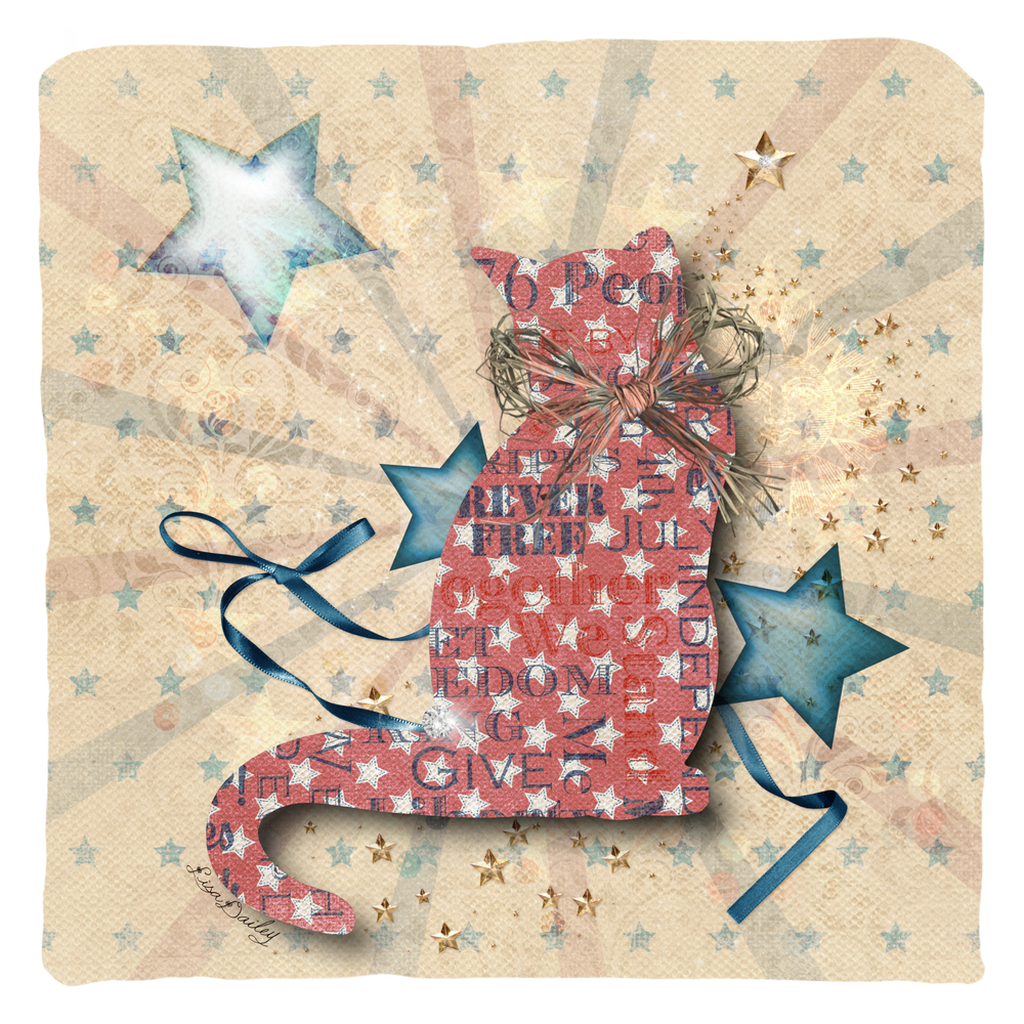 Freedom Cat - Throw Pillow
