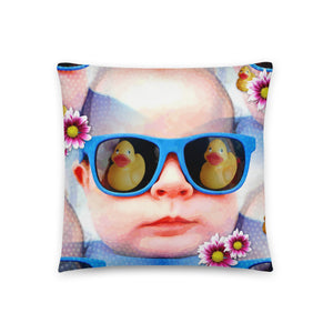 Cool Baby - Throw Pillow - Lisa Dailey Black Cat Art & Design