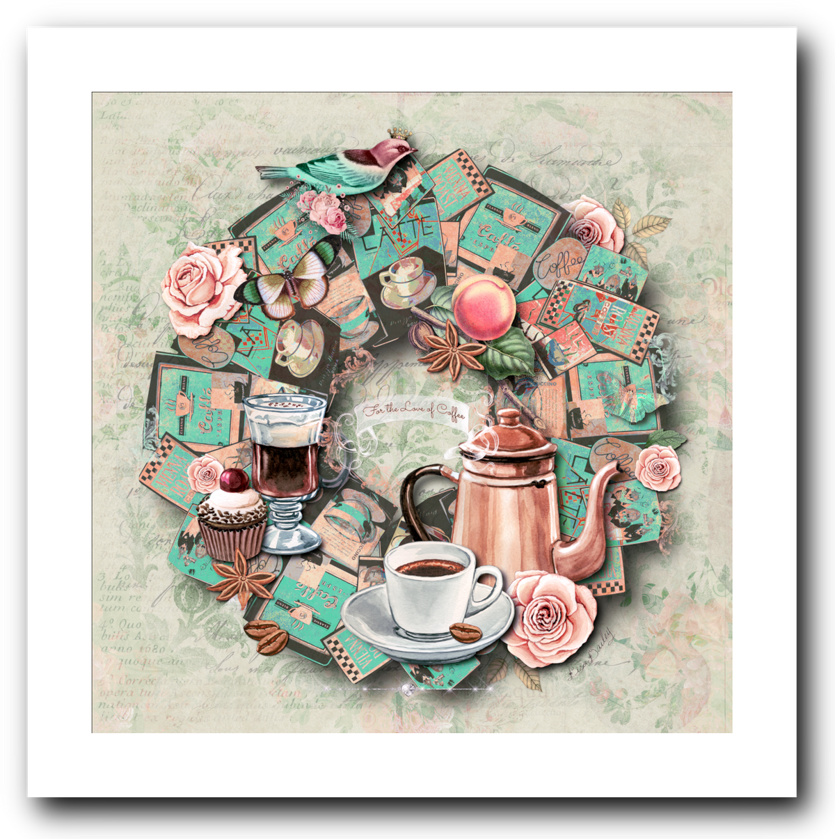 For the Love of Coffee - Art Print