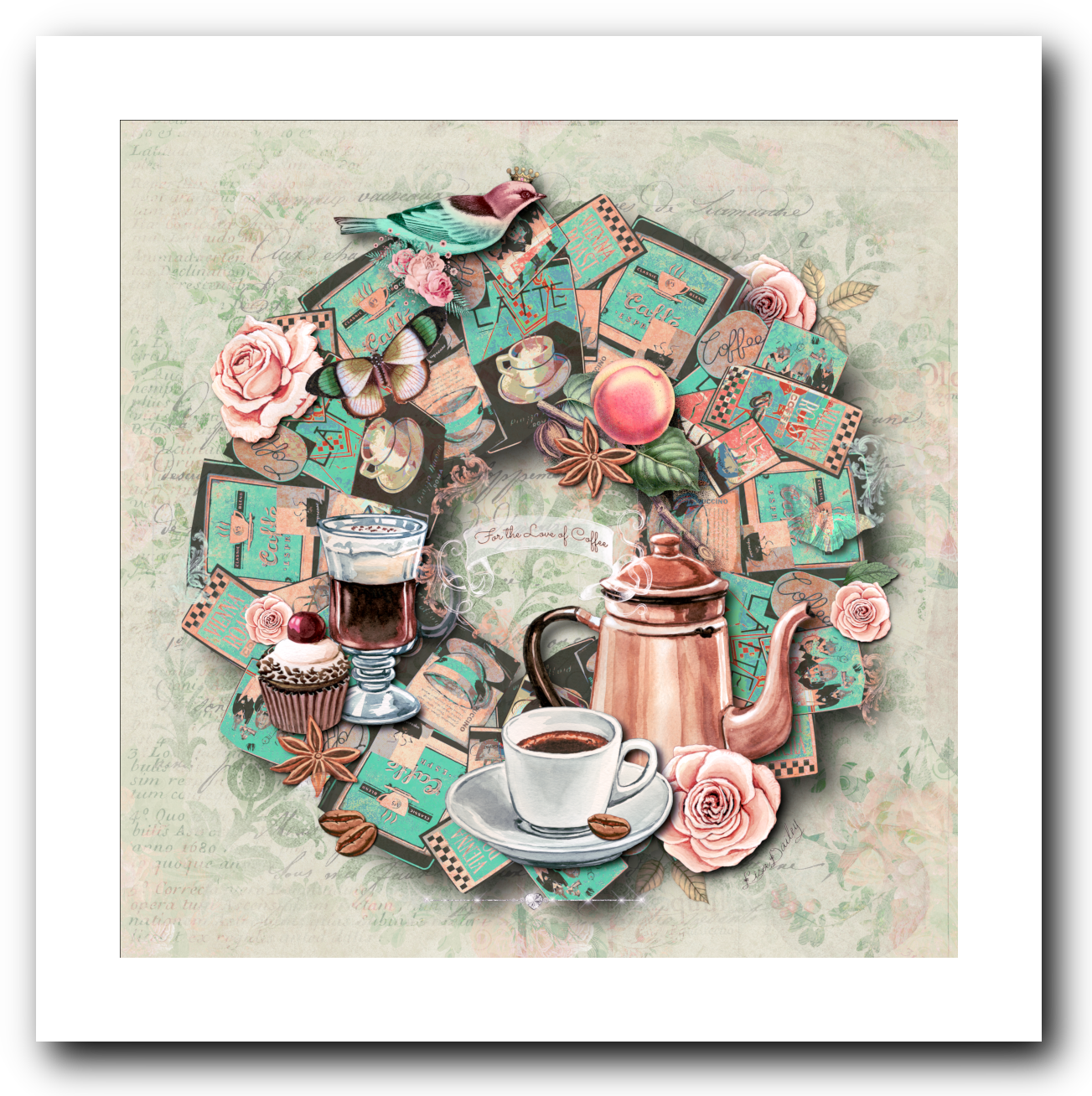 For the Love of Coffee - Art Print