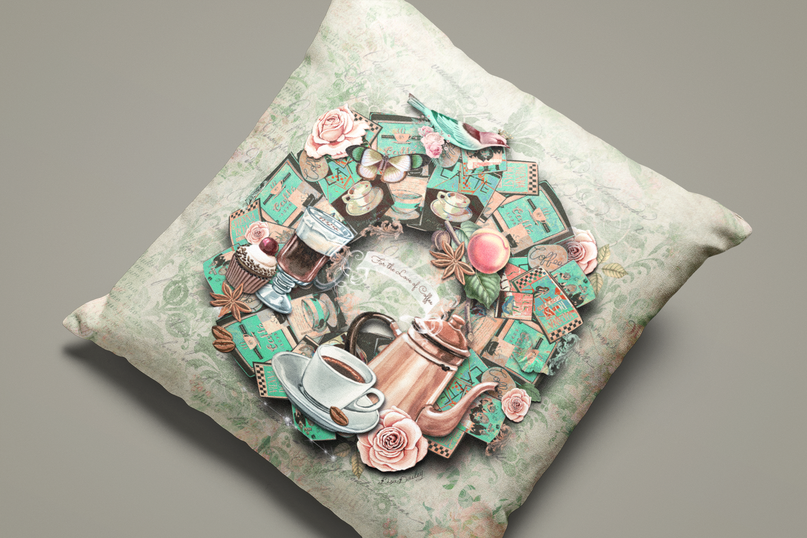 For the Love of Coffee - Throw Pillow