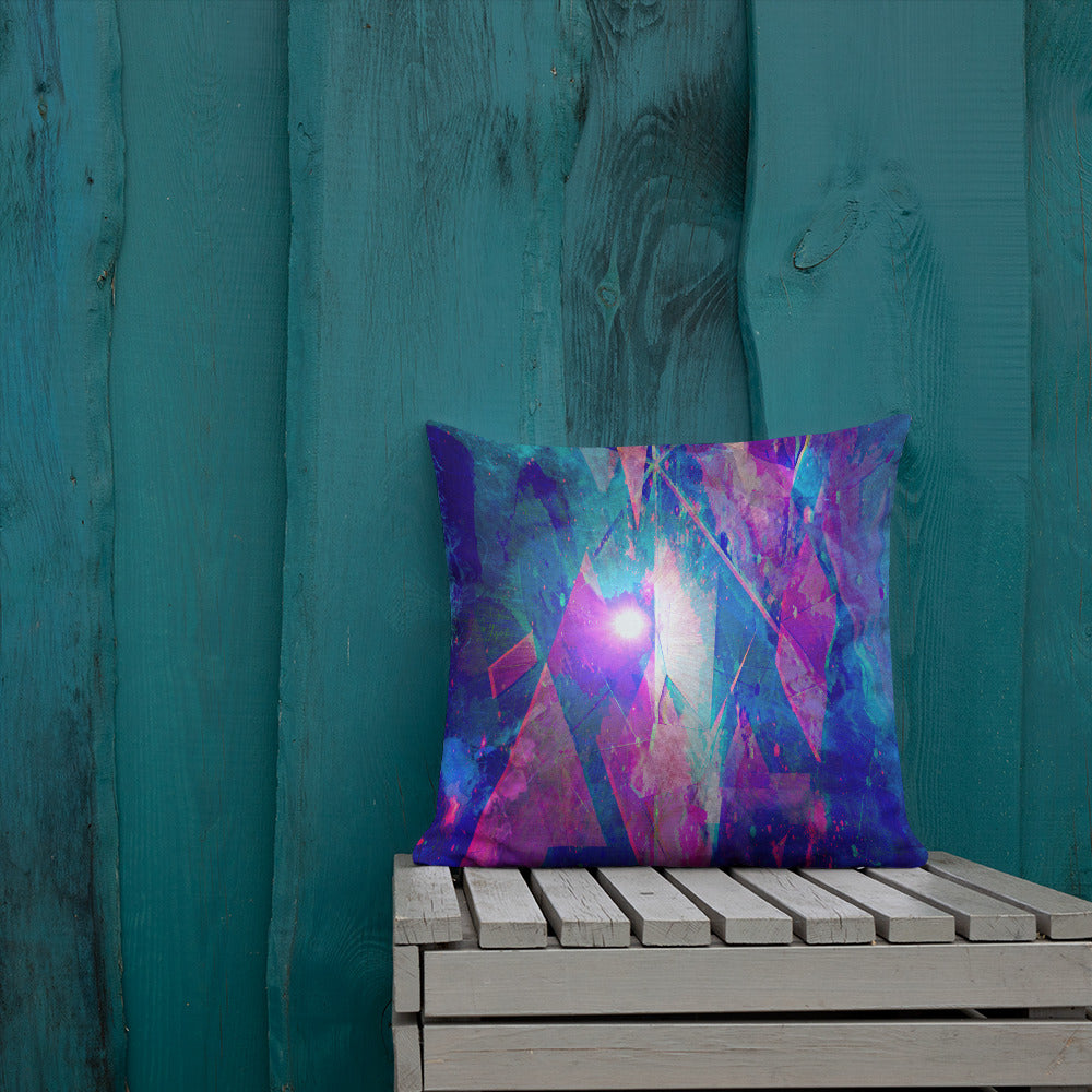 Moonlight in Abstraction - Throw Pillow - Lisa Dailey Black Cat Art & Design