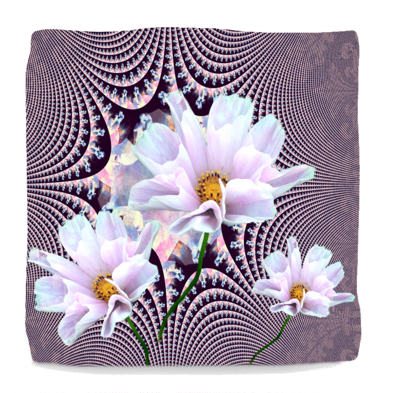 Lavender Beauties - Throw Pillow - Lisa Dailey Black Cat Art & Design