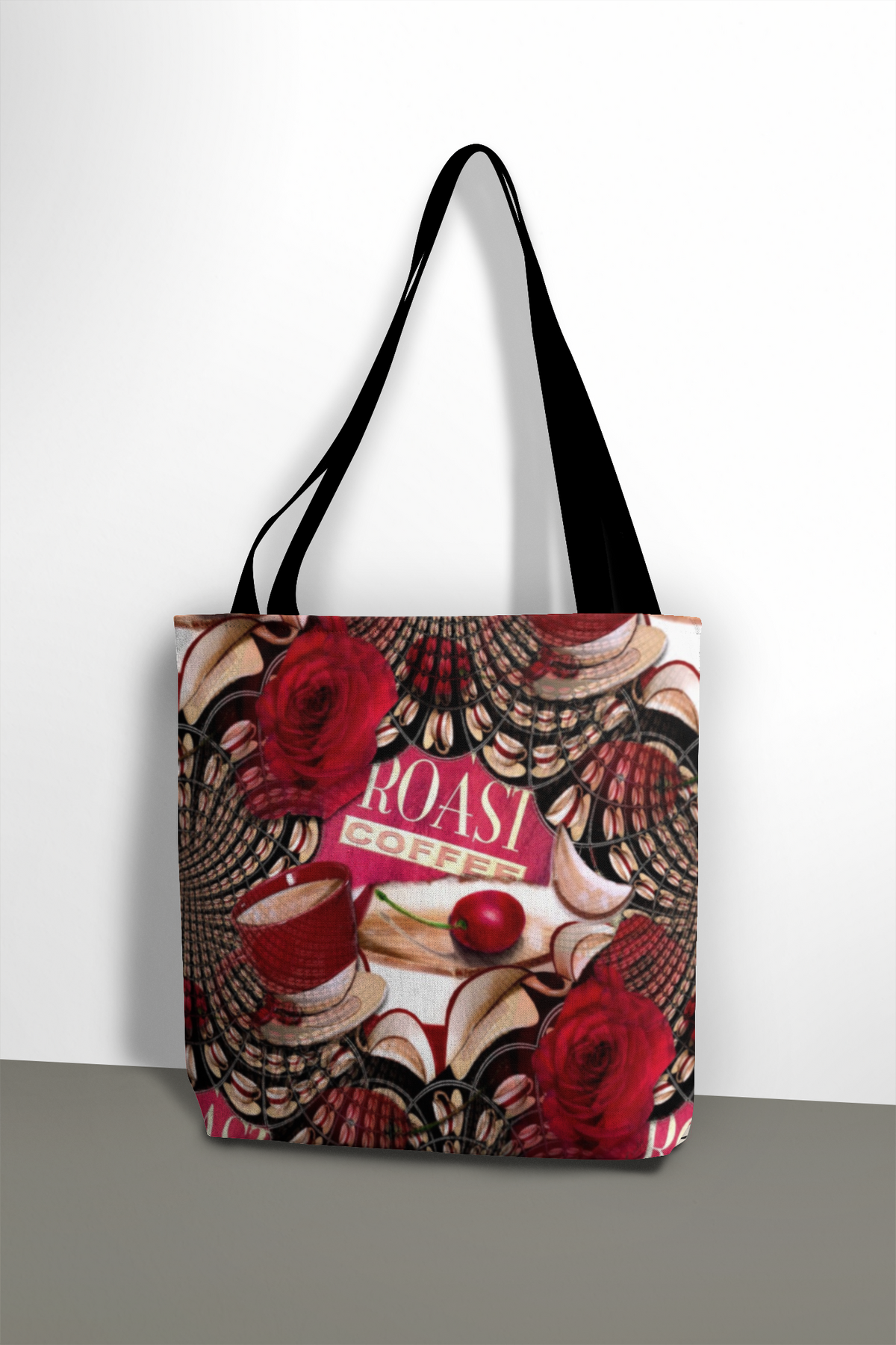 Life is a Cup of Cherries - Tote Bag - Lisa Dailey Black Cat Art & Design