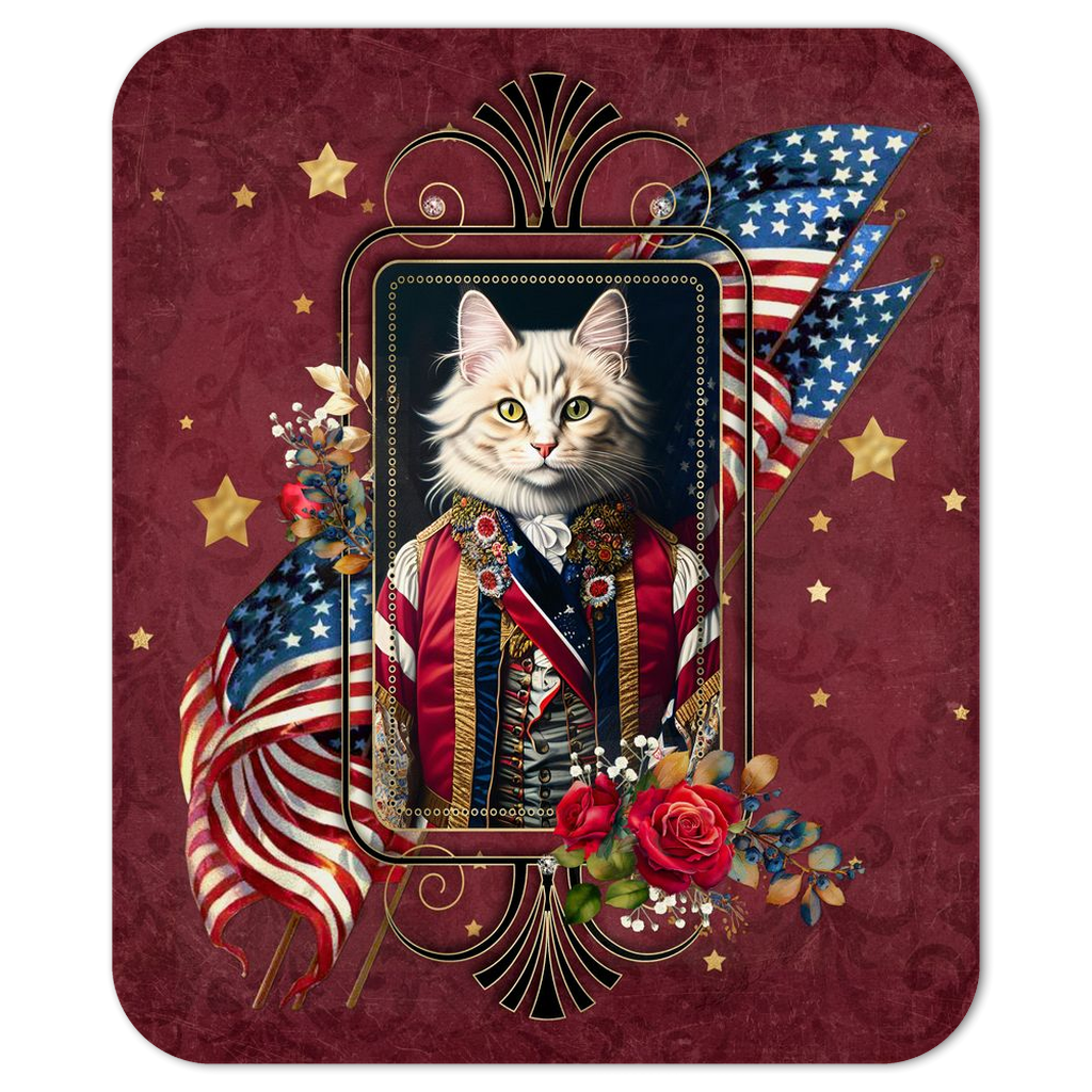 Patriotic Persian Cat - Mouse Pad