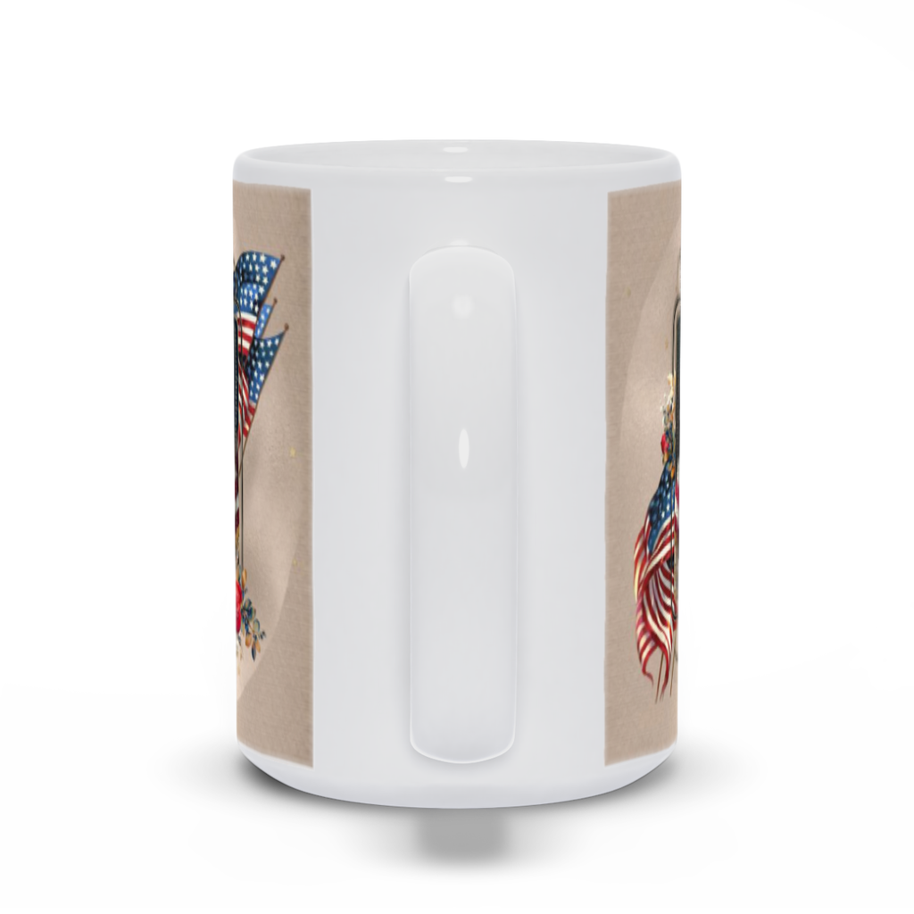 Patriotic Persian Cat - White Mug