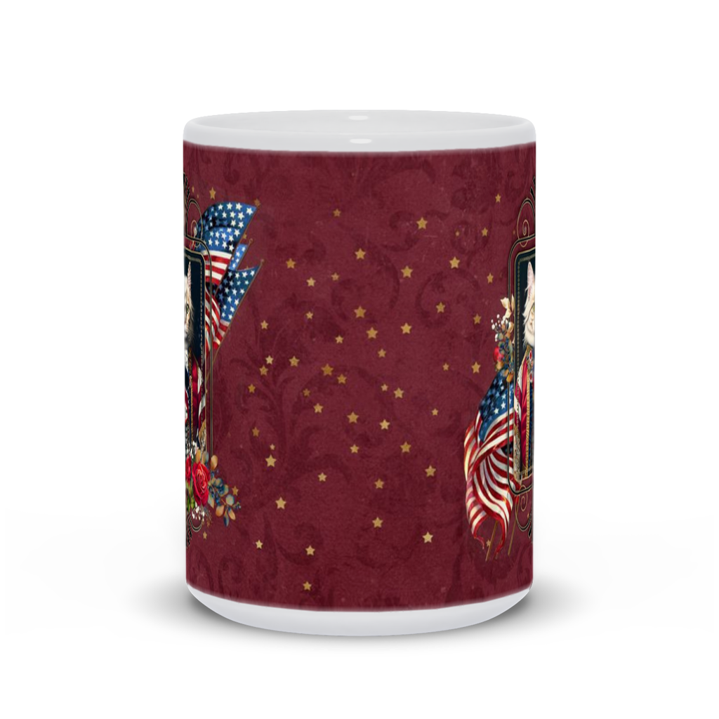 Patriotic Persian Cat - White Mug
