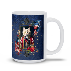 Patriotic Persian Cat - White Mug