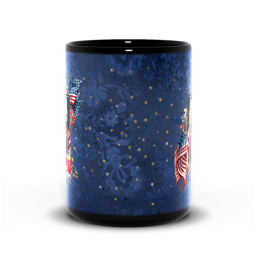 Patriotic Persian Cat - Black Mug