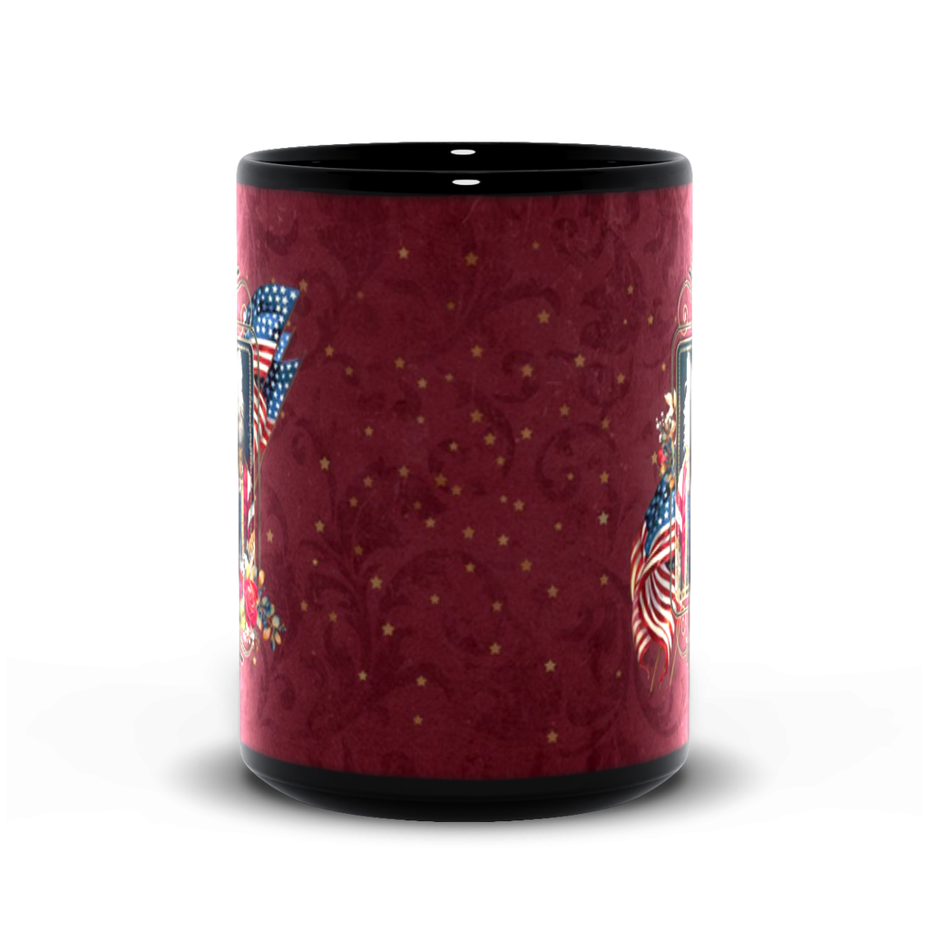 Patriotic Persian Cat - Black Mug