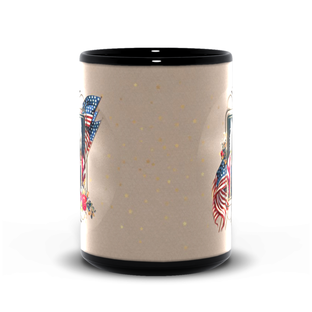 Patriotic Persian Cat - Black Mug