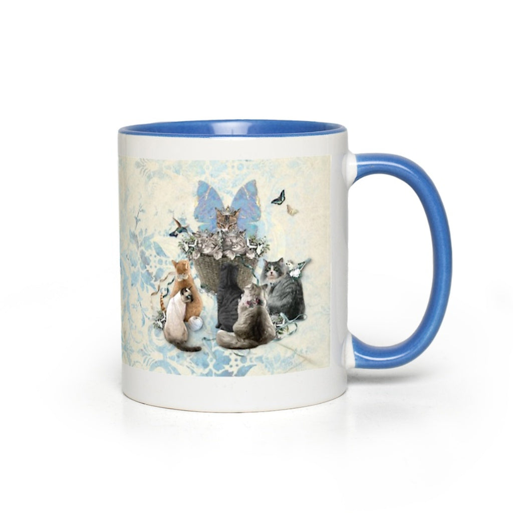 A Tisket a Tasket Cats in a Basket - Accent Mug