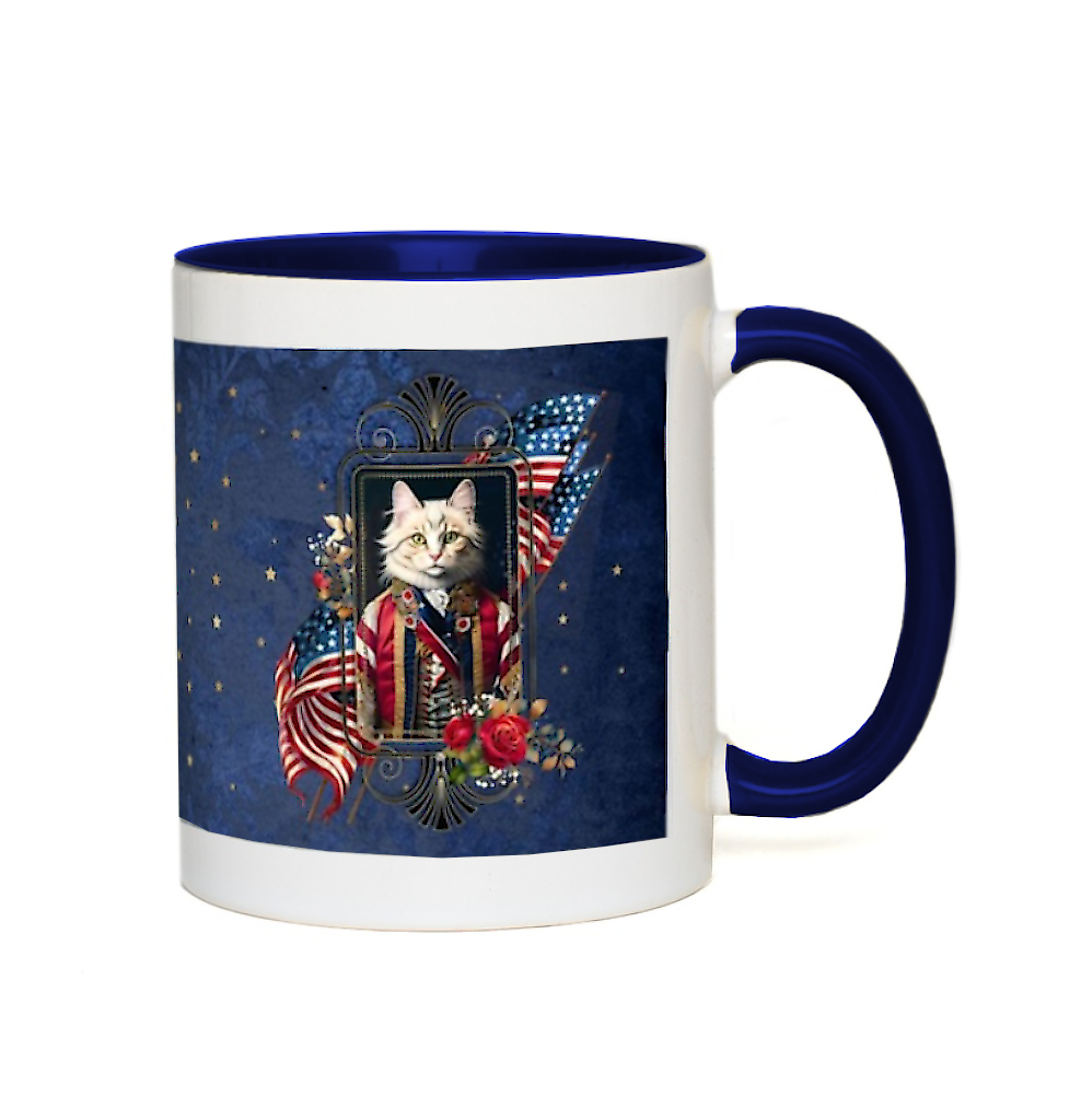 Patriotic Persian Cat - Accent Mug