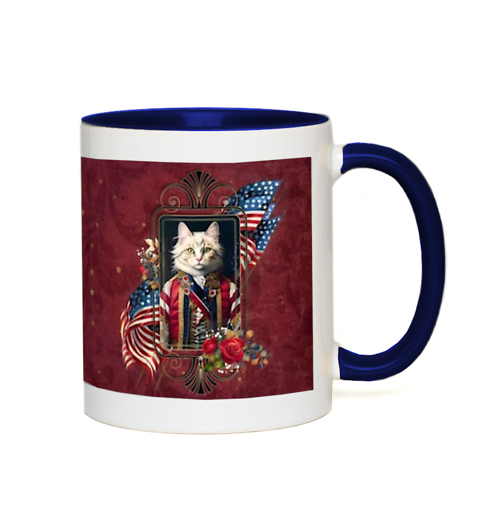 Patriotic Persian Cat - Accent Mug