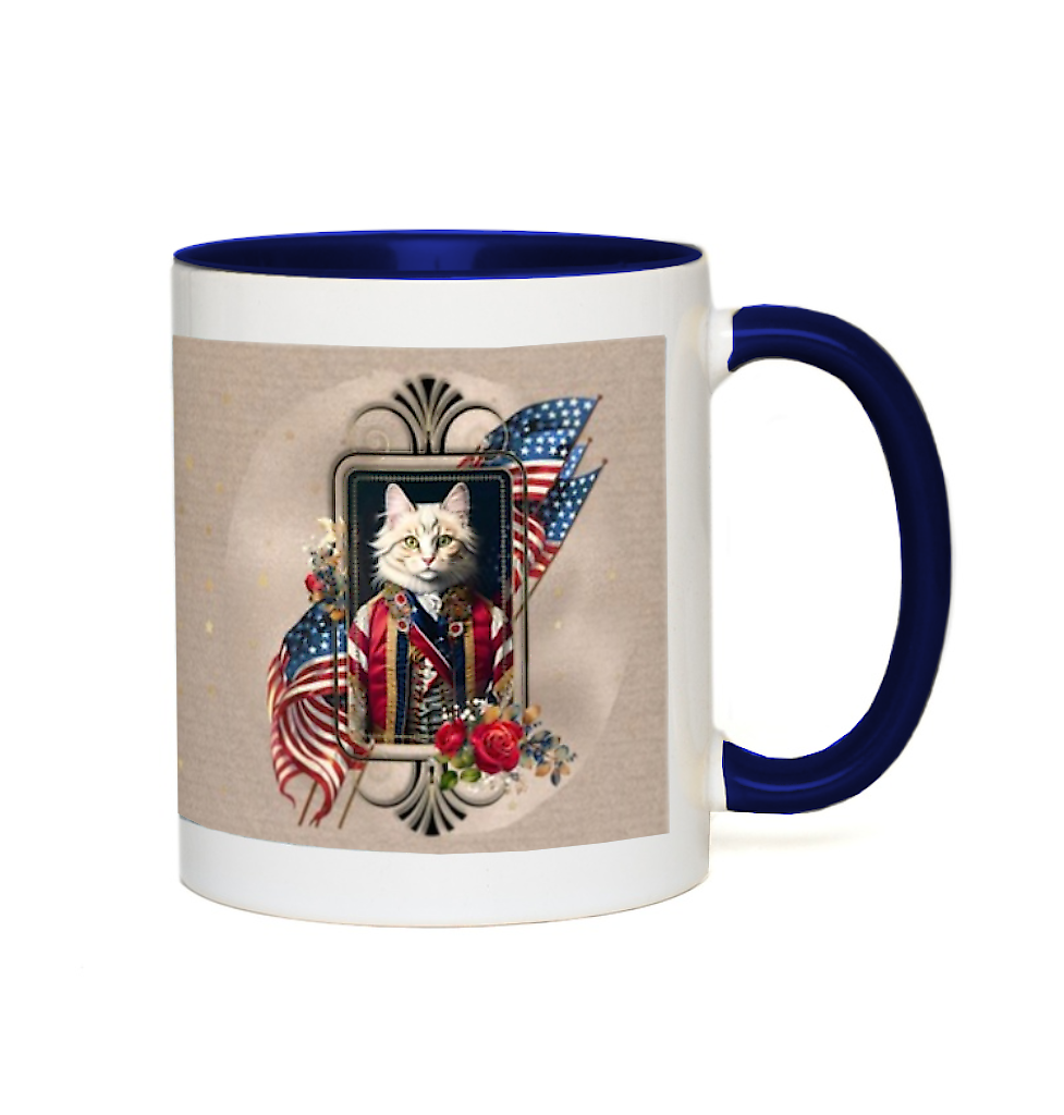 Patriotic Persian Cat - Accent Mug