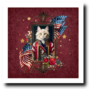 Patriotic Persian Cat - Art Print