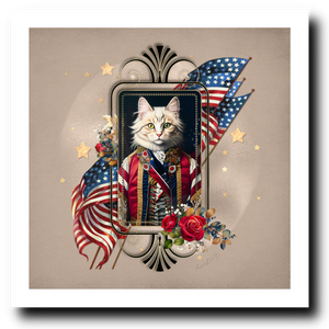Patriotic Persian Cat - Art Print