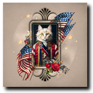 Patriotic Persian Cat - Canvas Print