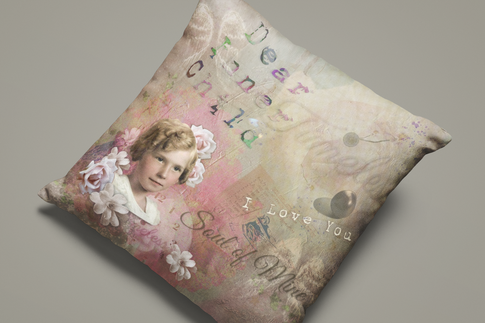 Soul 'O Mine - Throw Pillow - Lisa Dailey Black Cat Art & Design