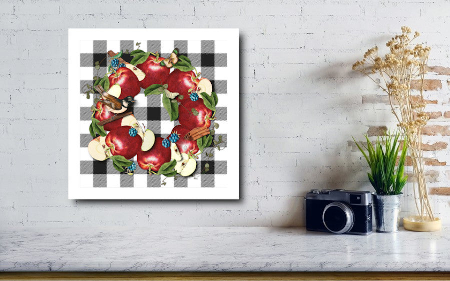 Sweet Apple Pie - Buffalo Plaid - Art Print