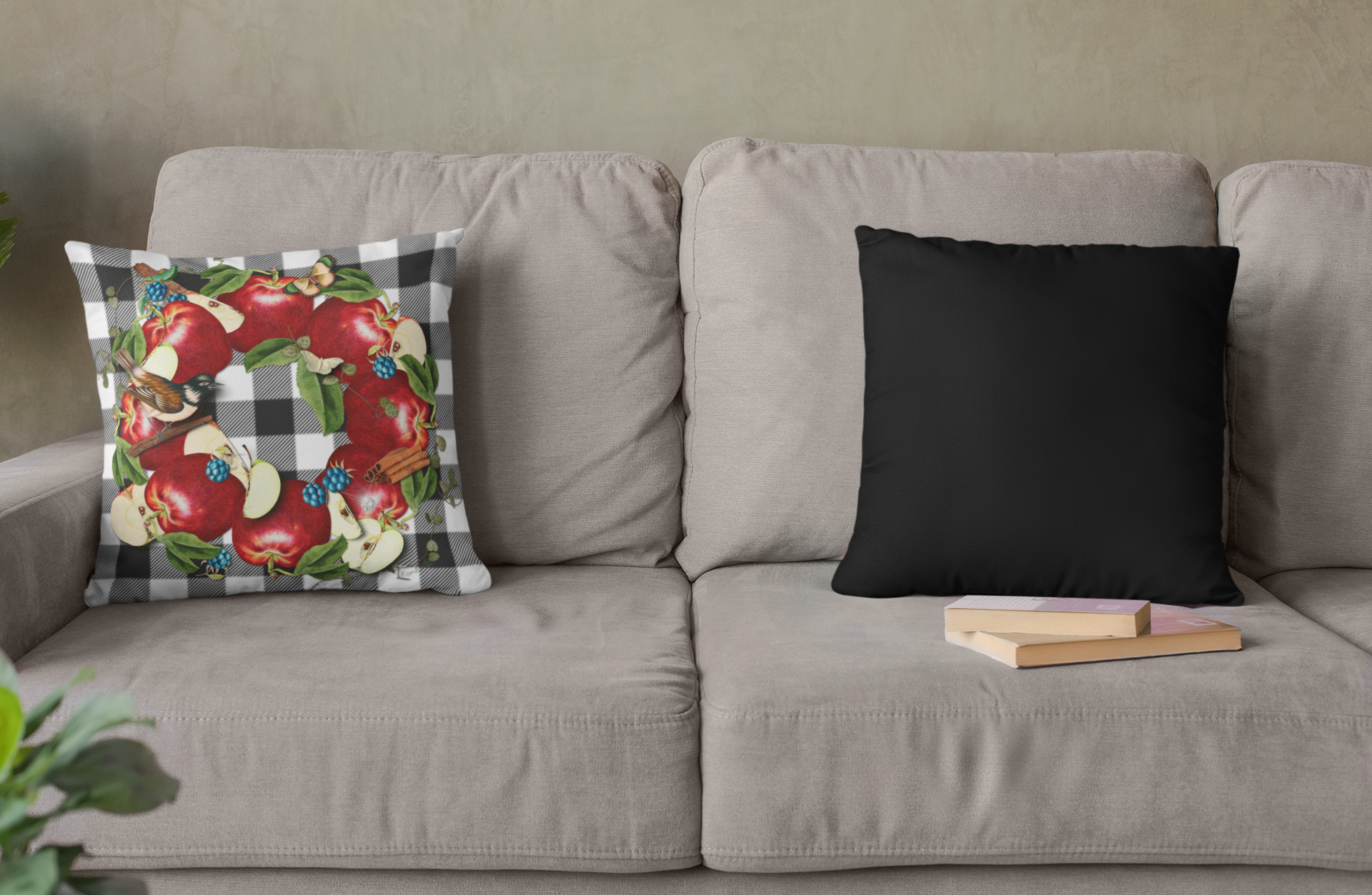 Sweet Apple Pie - Buffalo Plaid - Throw Pillow