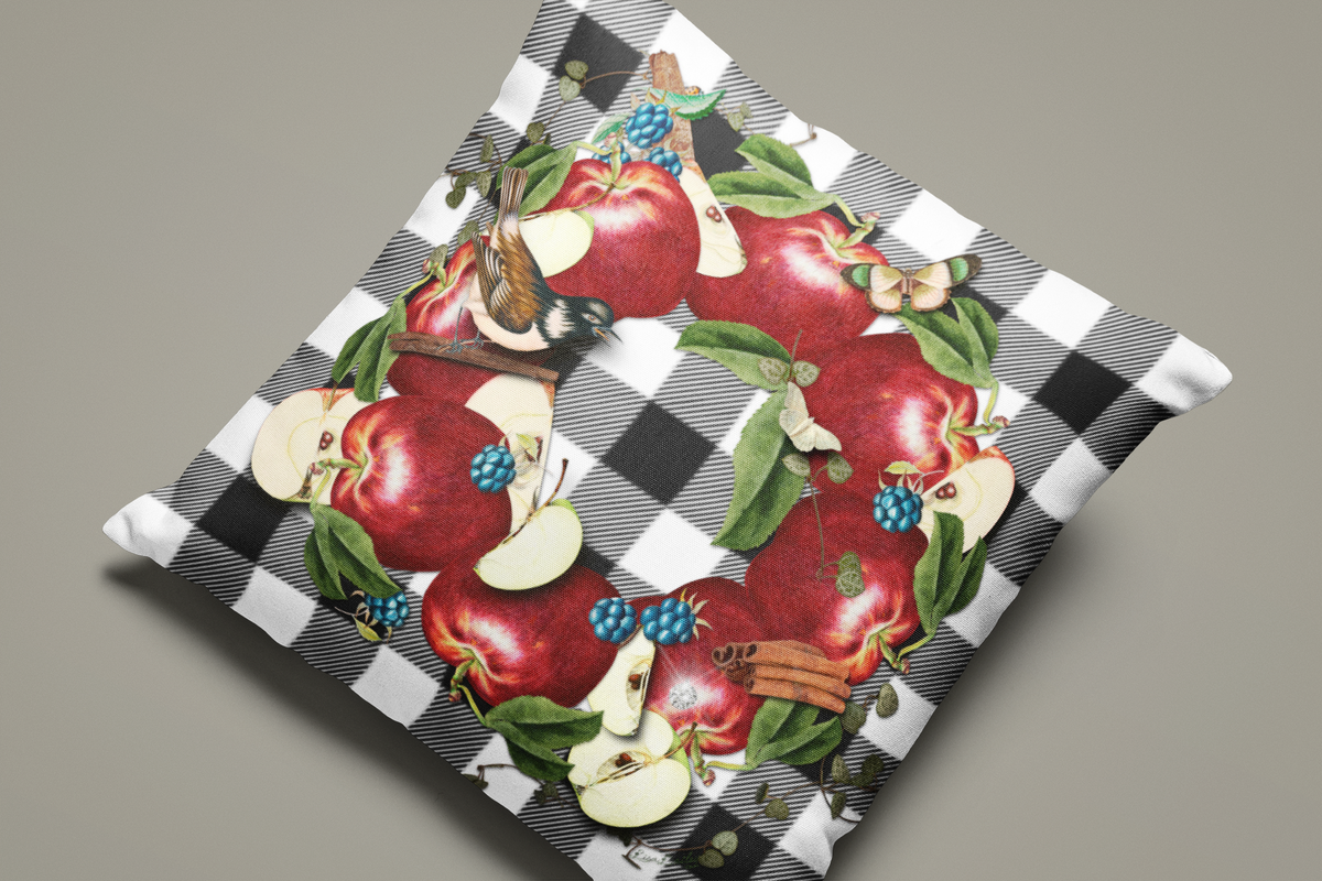 Sweet Apple Pie - Buffalo Plaid - Throw Pillow