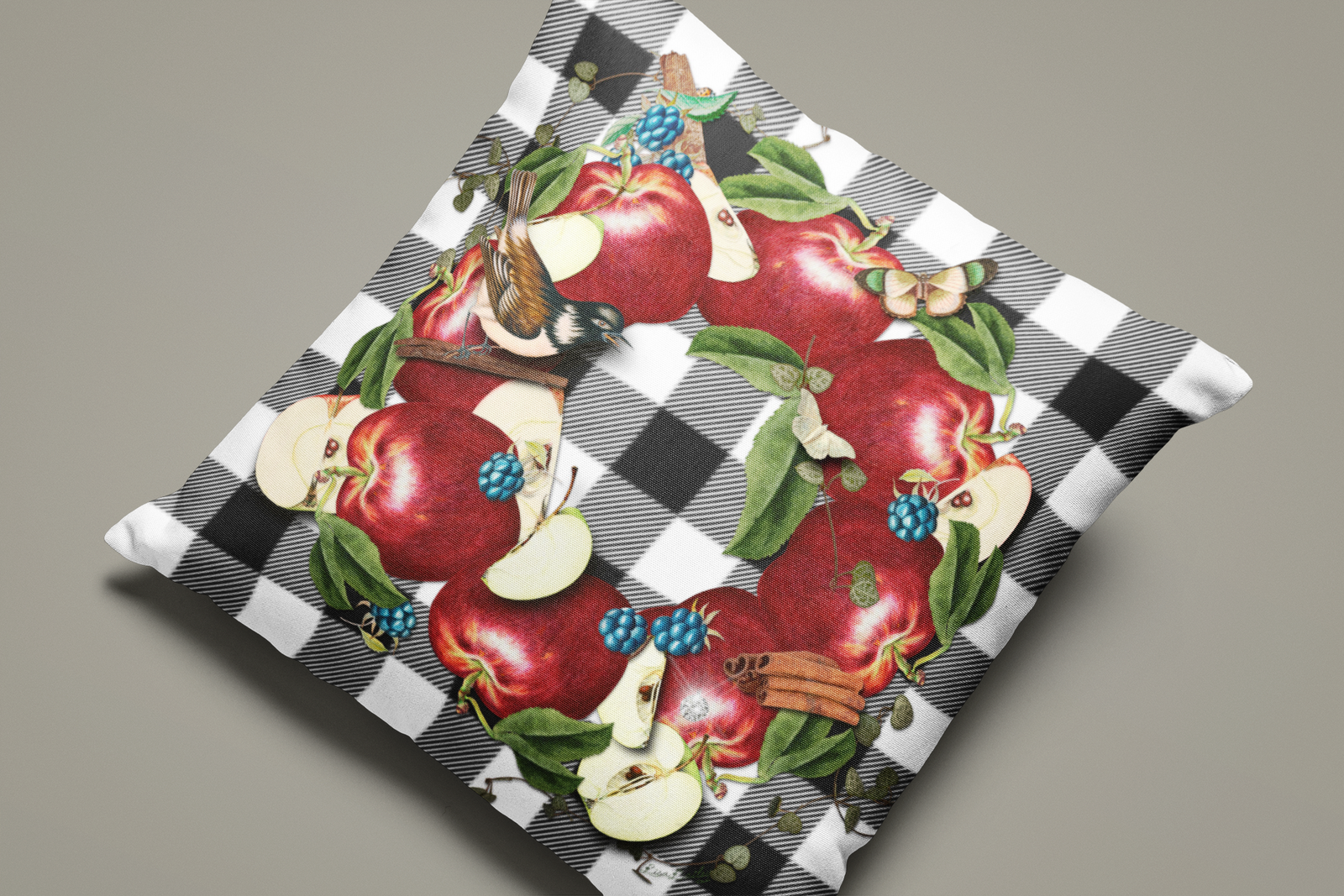 Sweet Apple Pie - Buffalo Plaid - Throw Pillow