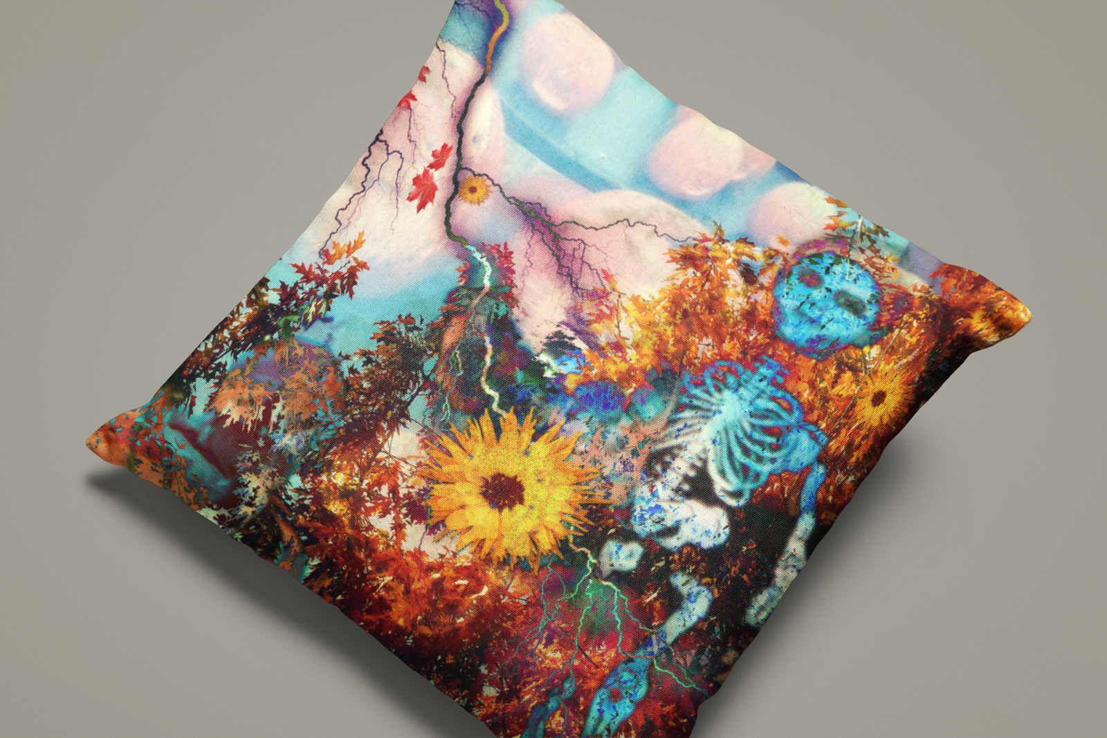 Trick or Treat - Throw Pillow - Lisa Dailey Black Cat Art & Design