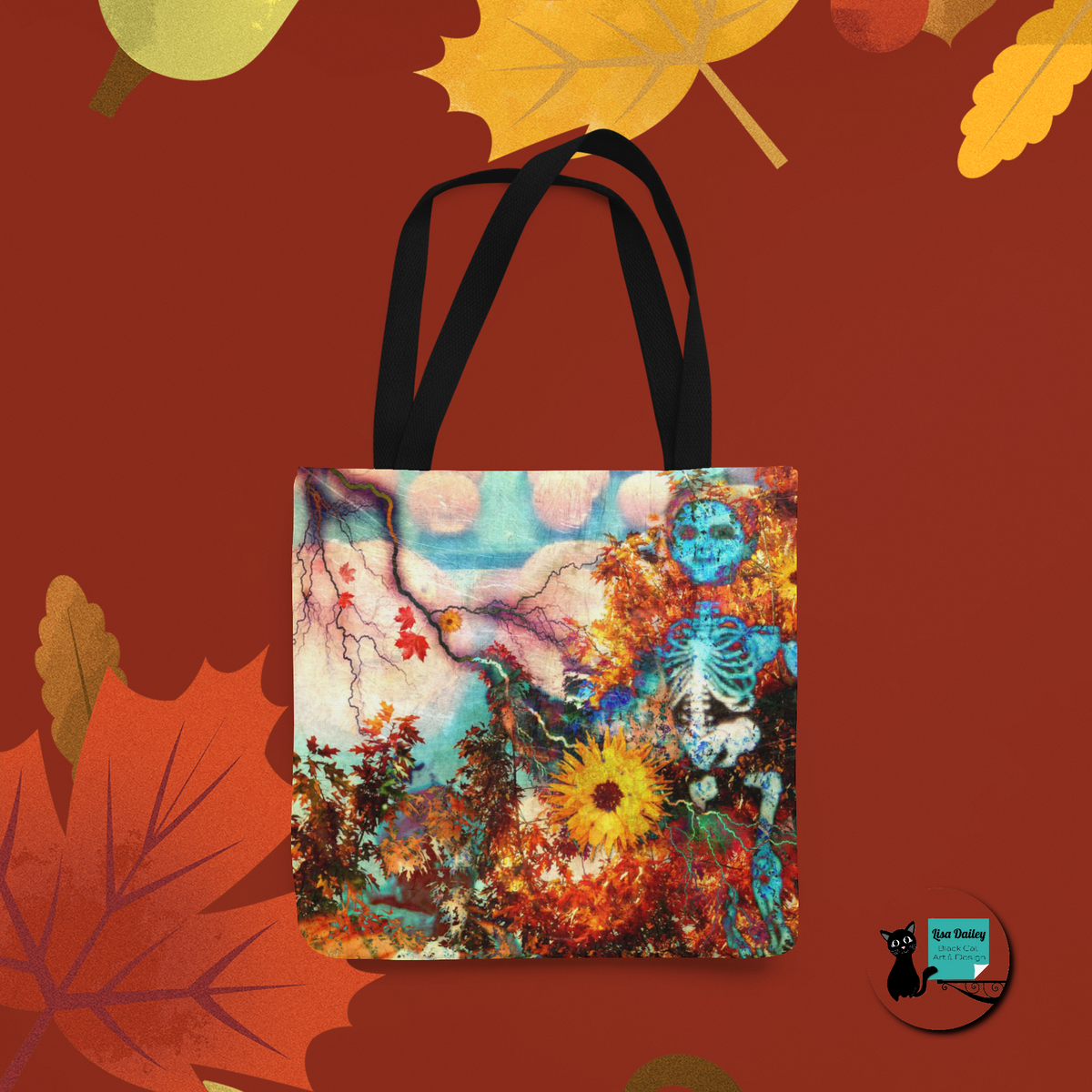 Trick or Treat - Tote Bag - Lisa Dailey Black Cat Art & Design